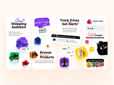 AI Assistant Shopping App UI Screens 2024 ai app ai assistant ai ui app ui clean ui colors juicy nike online store shop shopping app shopping assistant shopping ui store ai store ui ui vibrant