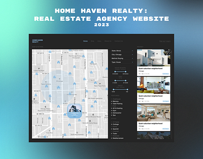 HOME HAVEN REALTY (Real Estate Agency Website Design) app interface real estate ui uiux ux web website