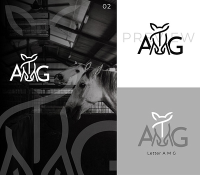 New Logo Design for AMG by NY Creative Studio amg branding brochures design graphic design halloween halloween2024 horse illustration logo logo design typography ui ux vector