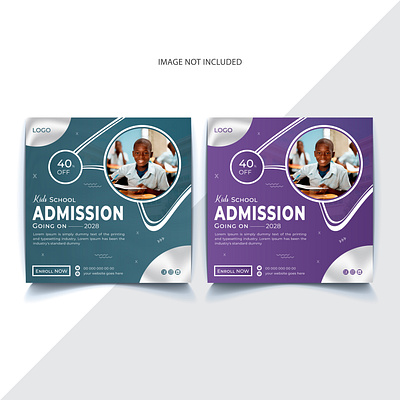 School admission social media post template admission admission post design business child class design education graphic designer kids kids admission marketing post post design promotion school social media social media post design template web web banner