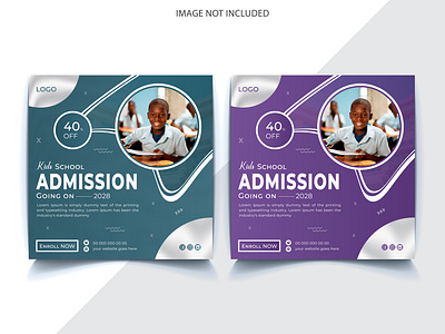 School admission social media post template admission admission post design business child class design education graphic designer kids kids admission marketing post post design promotion school social media social media post design template web web banner