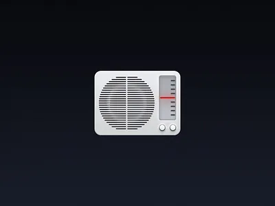 Radio icon radio 拟物的