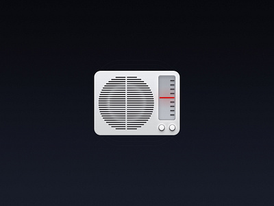 Radio icon radio 拟物的