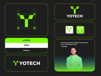 YOTECH | Tech logo and brand identity design analysis logo app logo bitcoin logo brand identity branding crypto currency crypto logo cyber logo data logo logo logo design logo folio logo maker logos saas logo server logo software logo startup logo tech logo technology logo