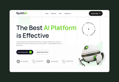 Landing Page for Artificial Intelligence