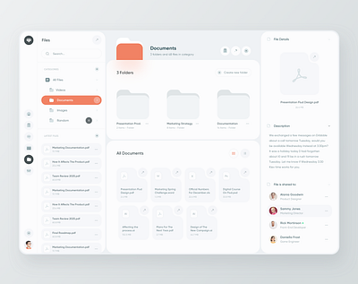 Prod. - Files Modern Design clean cloud documents dropbox file manager files manager minimal storage ui white