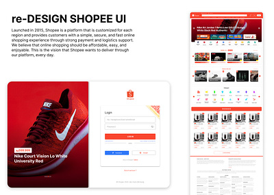 Shopee Re-Design UI branding design figma marketplace shopee ui uiux web design