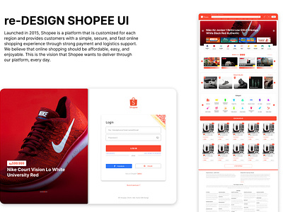 Shopee Re-Design UI branding design figma marketplace shopee ui uiux web design