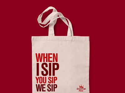 Smoothie King Tote collateral copywriting design print schwag