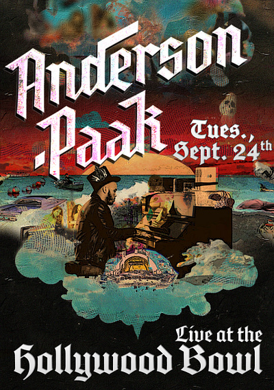 Tour Poster Design: Anderson .Paak at the Hollywood Bowl design event poster graphic design illustration merch design music poster poster design texture