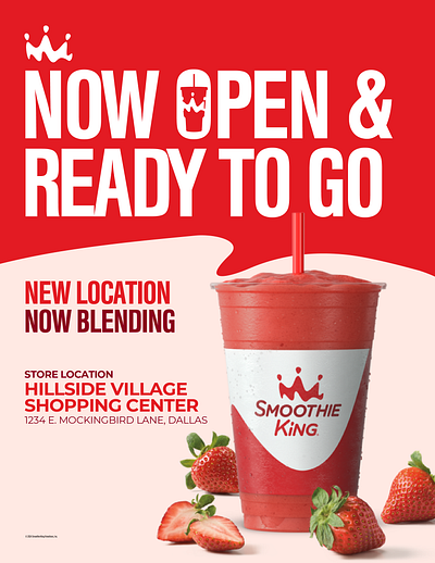 Smoothie King Store Opening collateral print store