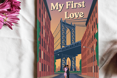 My First Love Book Cover Design book cover book cover design graphic design new york new york illustration nyc design retro art retro design vector art vector illusatrtion