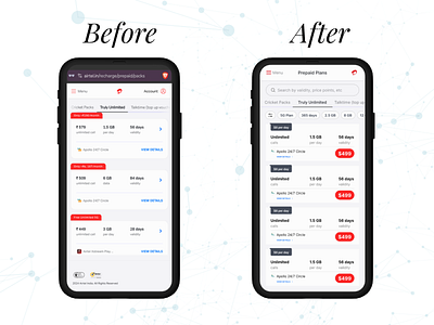 UX Challenge: Airtel plan listing page redesign branding creative design graphic design illustration legodesign tryingsomethingnew logo typography ui uxdesign