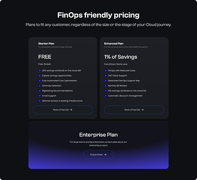 SAAS Cloud Startup (pricing section) ui