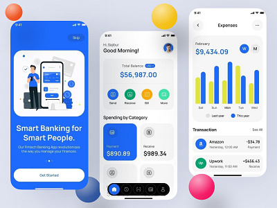 Banking screen shot bank screen banking app branding design graphic design illustration logo mobile app money saved money screen ui ui designer ui ux designer website design