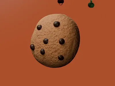 Cookie(biscuit) 3d animation