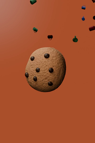 Cookie(biscuit) 3d animation