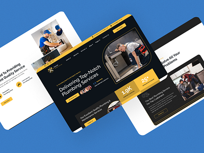 Plumbing Landing Page Design design mobile template design plumbig plumbing design plumbing website desing ui design ui plumbing website plumbing