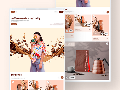 Coffee Website UI Design branding graphic design motion graphics ui