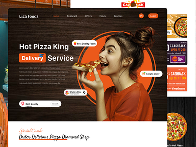 Pizza Ordering Website Design 3d animation branding graphic design logo motion graphics ui