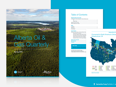 Government of Alberta Oil & Gas Quarterly Reports 2019-2020 adobe illustrator adobe indesign content layout cover design data charts data visualization design digital publication graphic design graphs layout layout design map drawing maps page design publication report report design vector graphics vector illustration