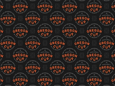 Oregon Cup Pattern brand branding colorful cup gray minimal orange oregon pattern pickleball repeat timeless type typography