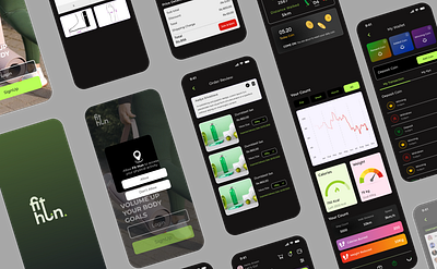 UI Screens of Fitness app 🧘‍♀️ appdesign graphic design ui ux