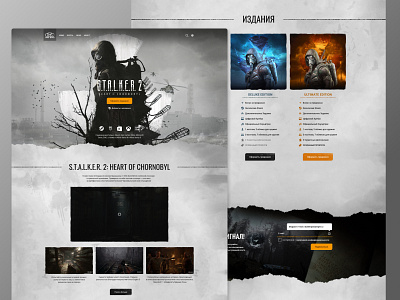 STALKER 2 redesign concept design figma landing stalker ui ux web design website