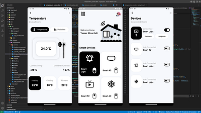 Smart Home App Design dart design flutter mobile smart app smart home ui