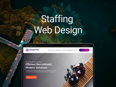 Homestrong Staffing Agency Web Design branding design graphic design ui ux ux ui design web web app design