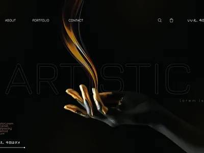Artistic website design 3d graphic design ui website design