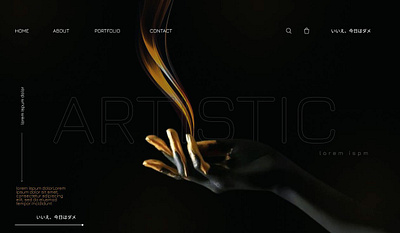 Artistic website design 3d graphic design ui website design