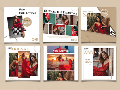 Instagram post for Luxury Apparel brand graphic design instagram canva template instagram carousel instagram carousel templates