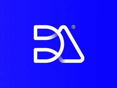 D+A Letters Logo a ai audio blockchain branding d earphones gradient headphones icon identity lepisov letter lettering logo monogram sound tech web3 wire