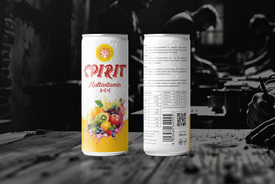 Spirit Multivitamin Can Label Design can design can label can label design clean can label clean design drink can label drinks drinks label food label fruit can fruit soda label design minimalist design packaging design simple design soda can soda design soda label spirit can label