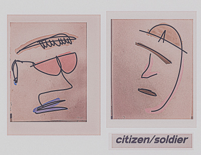 citizen/soldier illustration illustrator line drawing pastel photoshop