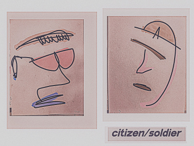 citizen/soldier illustration illustrator line drawing pastel photoshop