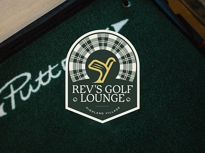 Rev's Golf Lounge - Logo americana birdie brand branding design golf graphic design illustration indoor logo luxury scottish vintage