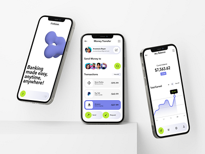 FinEase. - UX/UI design for the banking application app banking branding concept design graphic design logo mobile ui ux