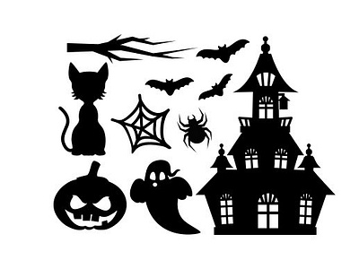 Halloween Silhouettes 3d animation app branding design graphic design illustration logo motion graphics typography ui ux vector