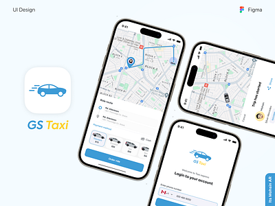 GS Taxi app gstaxi taxi uber ui uiux ux