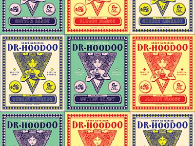 Dr. Hoodoo - Unchosen Concept americana brand branding creatine design drawing graphic design gym illustration logo magic potion protein snake supplement voodoo whey wizard woman workout