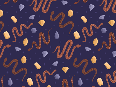 Snakes & Sparkles art licensing cute halloween cute illustration design drawing gems halloween halloween illustration happy halloween illustration jewels pattern pattern design pattern designer procreate art repeating pattern seamless pattern snakes sparkles surface pattern design