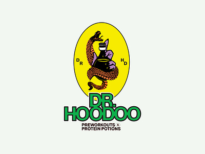 Dr. Hoodoo - Unchosen Concept americana brand branding design elixer graphic design gym hand illustration label logo magic packaging potion preworkout snake supplement voodoo workout