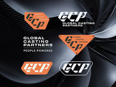 Global Casting Partners - Brand Specimen aluminum americana blue collar brand branding c design factory g graphic design illustration industrial logo p people triangle