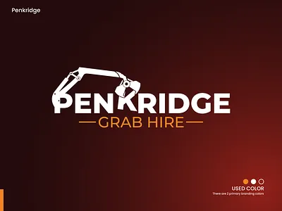 Penkridge Grab Hire | Grab Truck Service Logo Design brand identity branding caterpillar portfolio designofly grab hire grab hire logo grab logo grab lorries grab truck graphic design green waste grub hire logo hydraulic logo mining shovels modern logo penkridge penkridge grab hire rubbish removal