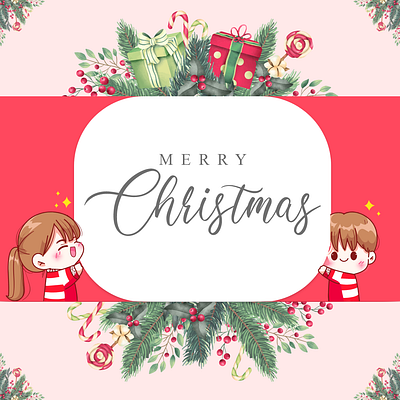 Merry Christmas graphic design illustration vector