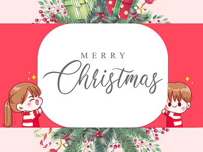 Merry Christmas graphic design illustration vector