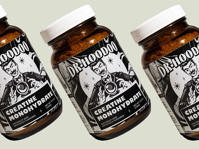 Dr. Hoodoo - Packaging Design americana brand branding creatine design elixir graphic design illustration label logo magic mystic packaging potion supplement voodoo workout