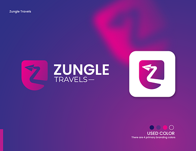 Zungle Travels logo | Paper plane logo design | Tours Logo app icon brand identity branding design fly travel graphic design logo logo design modern logo paper plane tours tours and travel travel app design travel app logo travel fly logo travel logo zungle travel zungle travel logo zungle travels